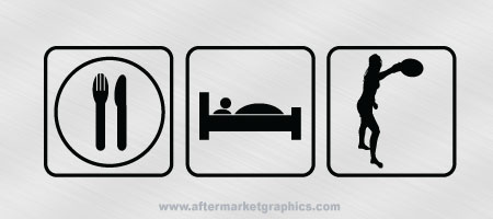 Eat Sleep Ultimate Frisbee Decal Girl